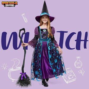 Spooktacular Creations Girl's Witch Halloween costume size small (5-7 years)